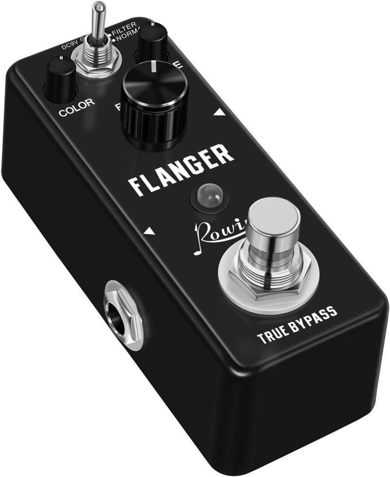 IOppWin Rowin Flanger Pedal - Black Vintage Analog Effect with Normal/Filter Modes & True Bypass (for Guitar/Bass/Studio) - Image 4